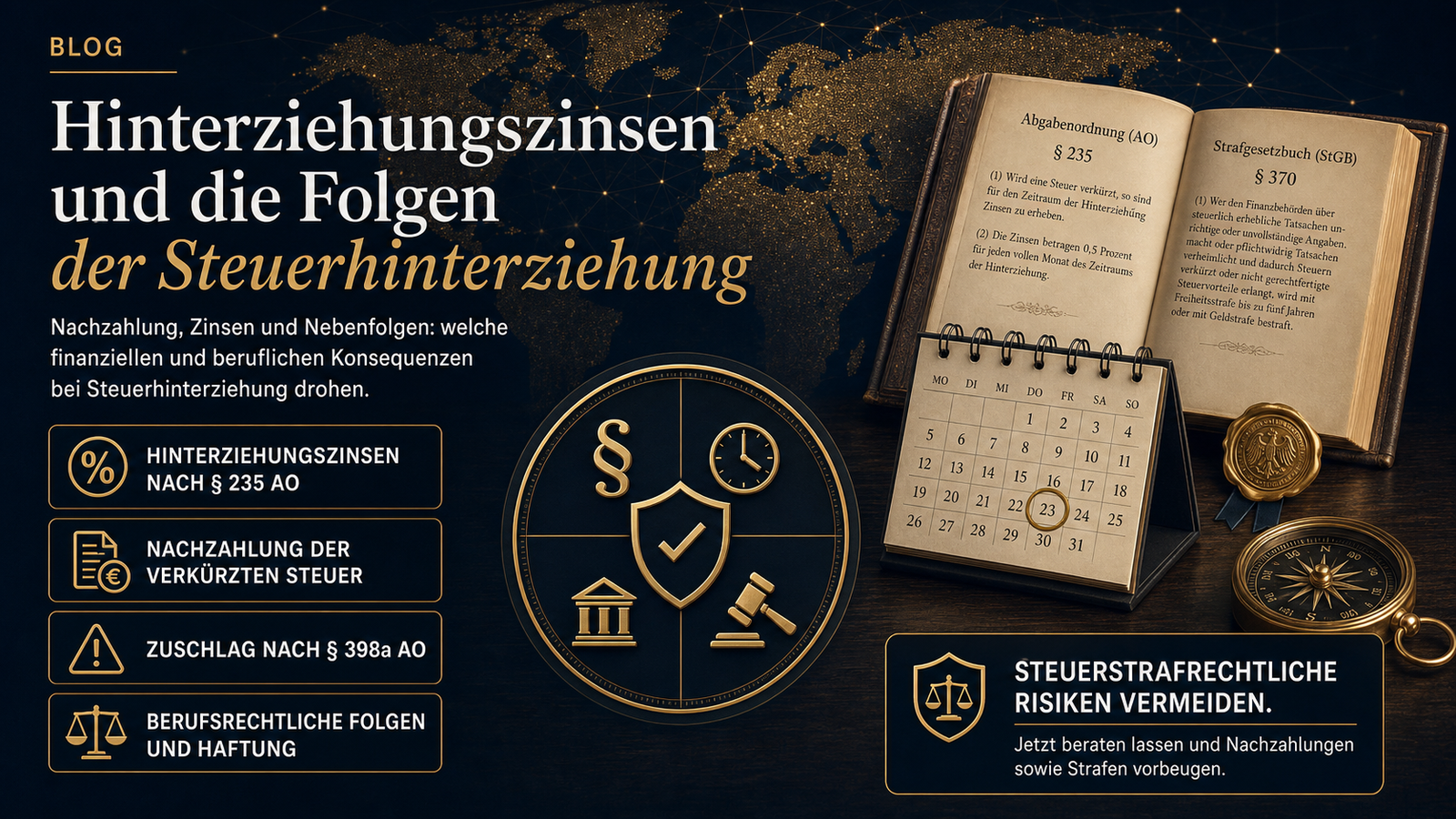 Read more about the article Hinterziehungszinsen und weitere Folgen der Steuerhinterziehung: Der umfassende Ratgeber 2026
